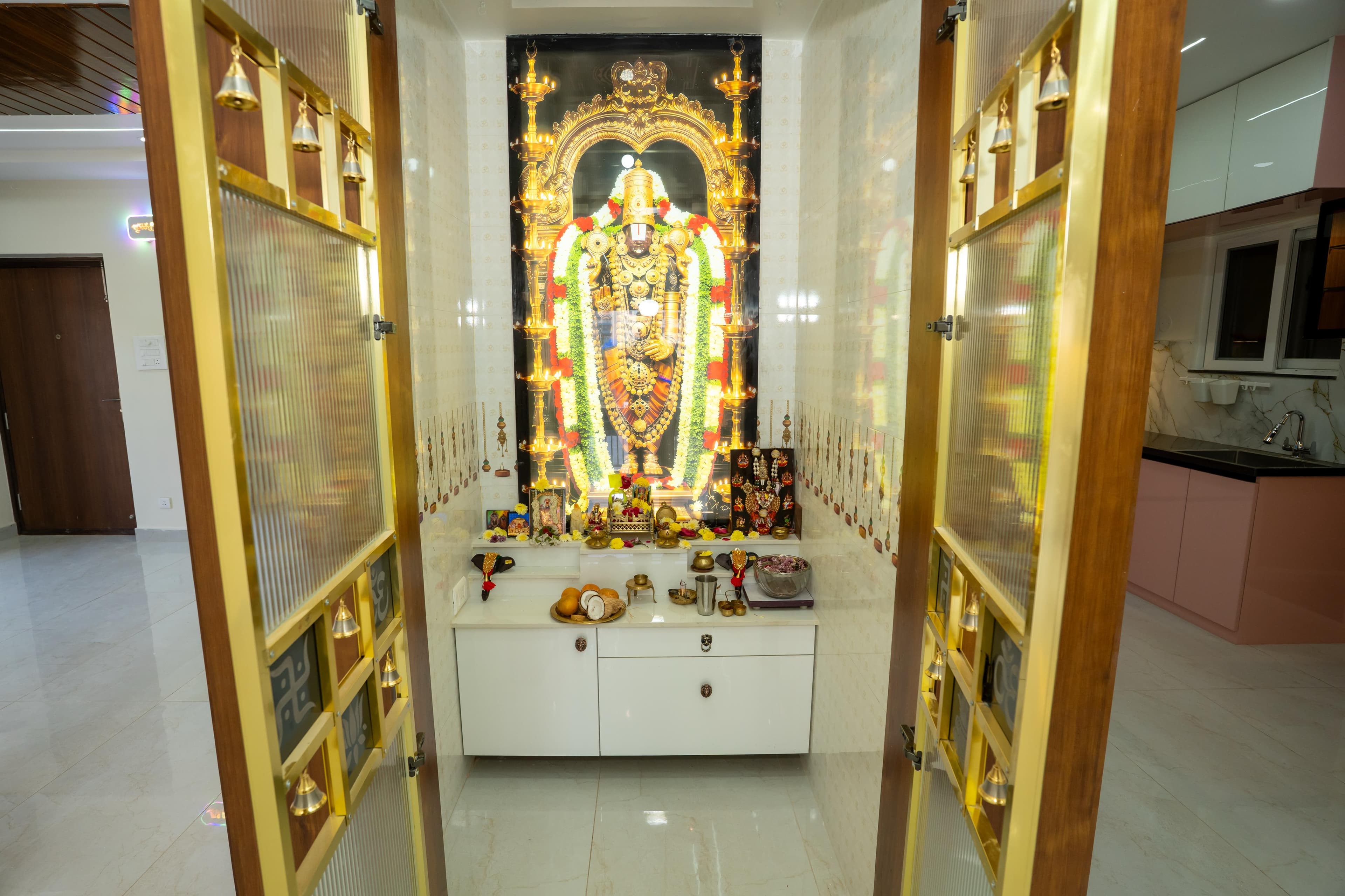 Custom Woodwork & Pooja Rooms — premium interior design and woodwork by 100+ working professionals at Navrish Interiors in Hyderabad